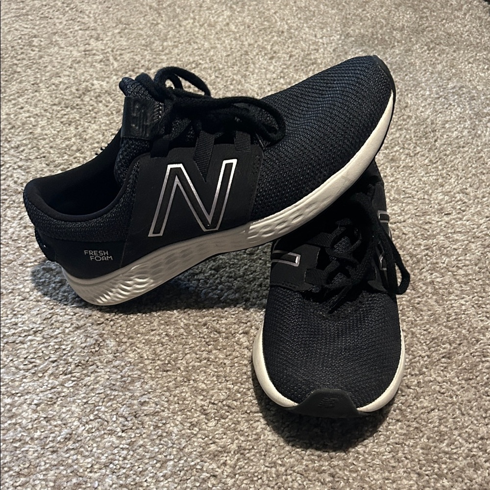 New Balance Black and White Athletic Shoes